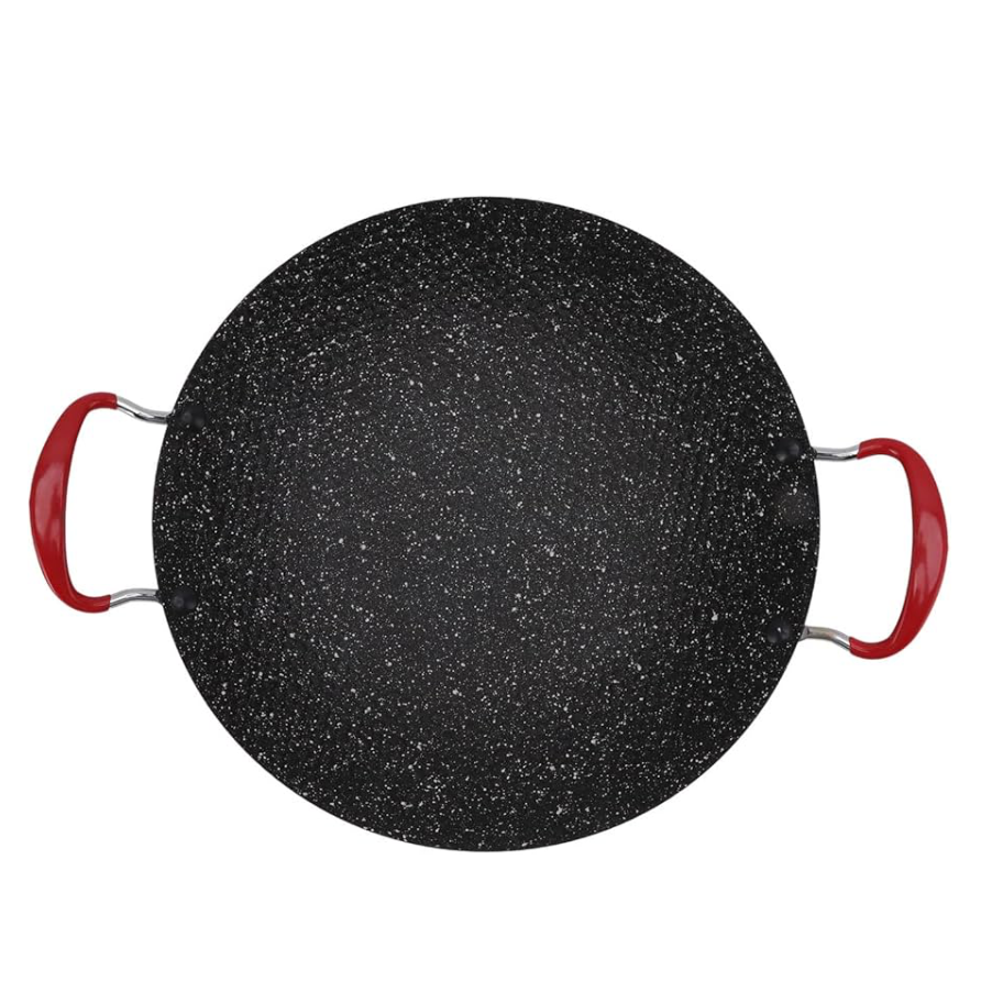 Almina Koreansk Non-Stick BBQ Grillpande 38 cm - Sort/Hvid