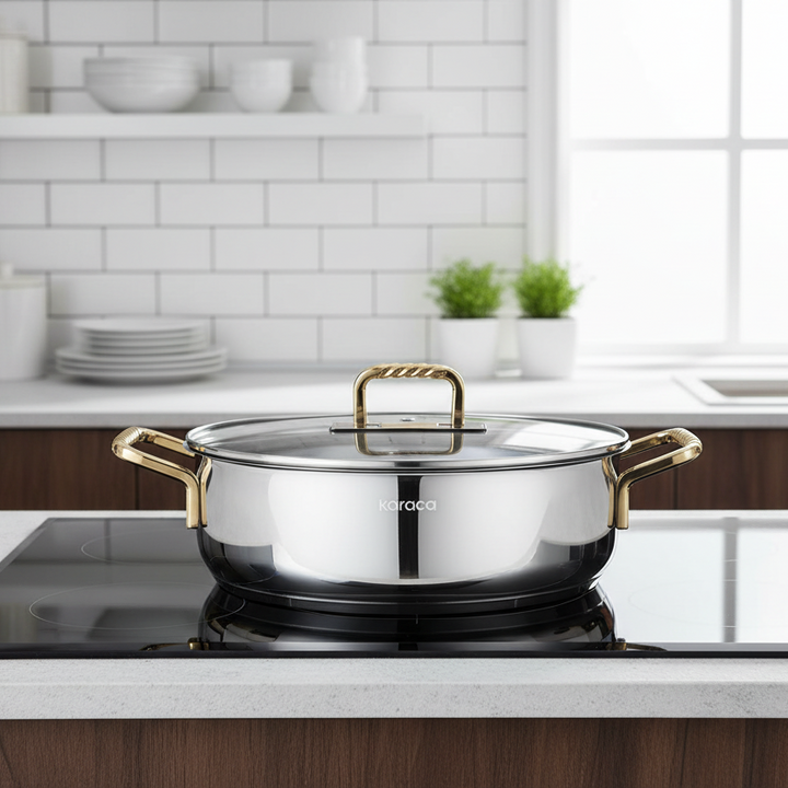 Karaca Macka Induktionskompatibel Stålgryde – 26 cm / 3,4 L