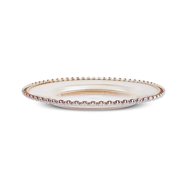 Karaca Rory Dekorativt Glasfad/Dækkeserviet - Rav/Guld - 32 cm