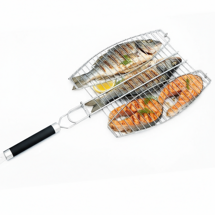 Michelino Dobbelt Grillkurv til Fisk med Blødtgreb | 60 cm