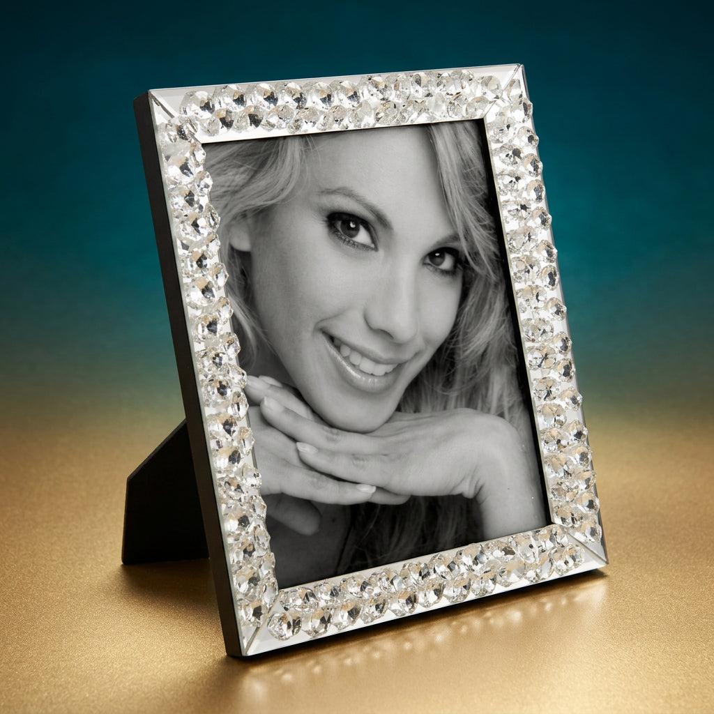 Cinar - Fotoramme m/krystaller &amp; spejldesign – 30 × 25 cm