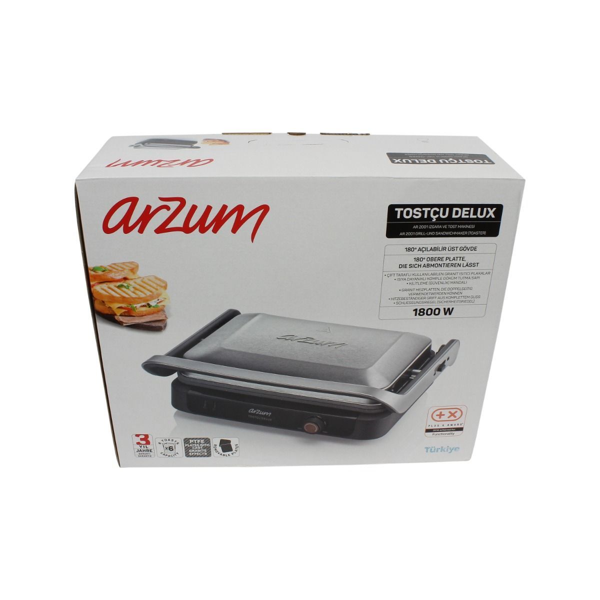 Arzum Delux Grill- og Sandwichmaskine 1800W