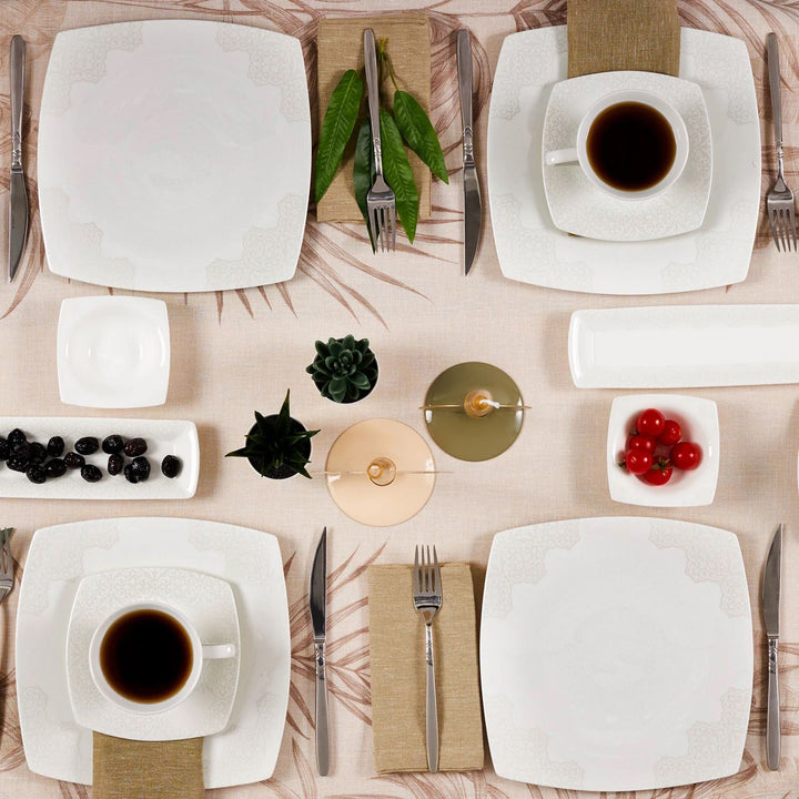 Karaca Valentina Porcelæn Morgenmadssæt - 26 dele 6 personer