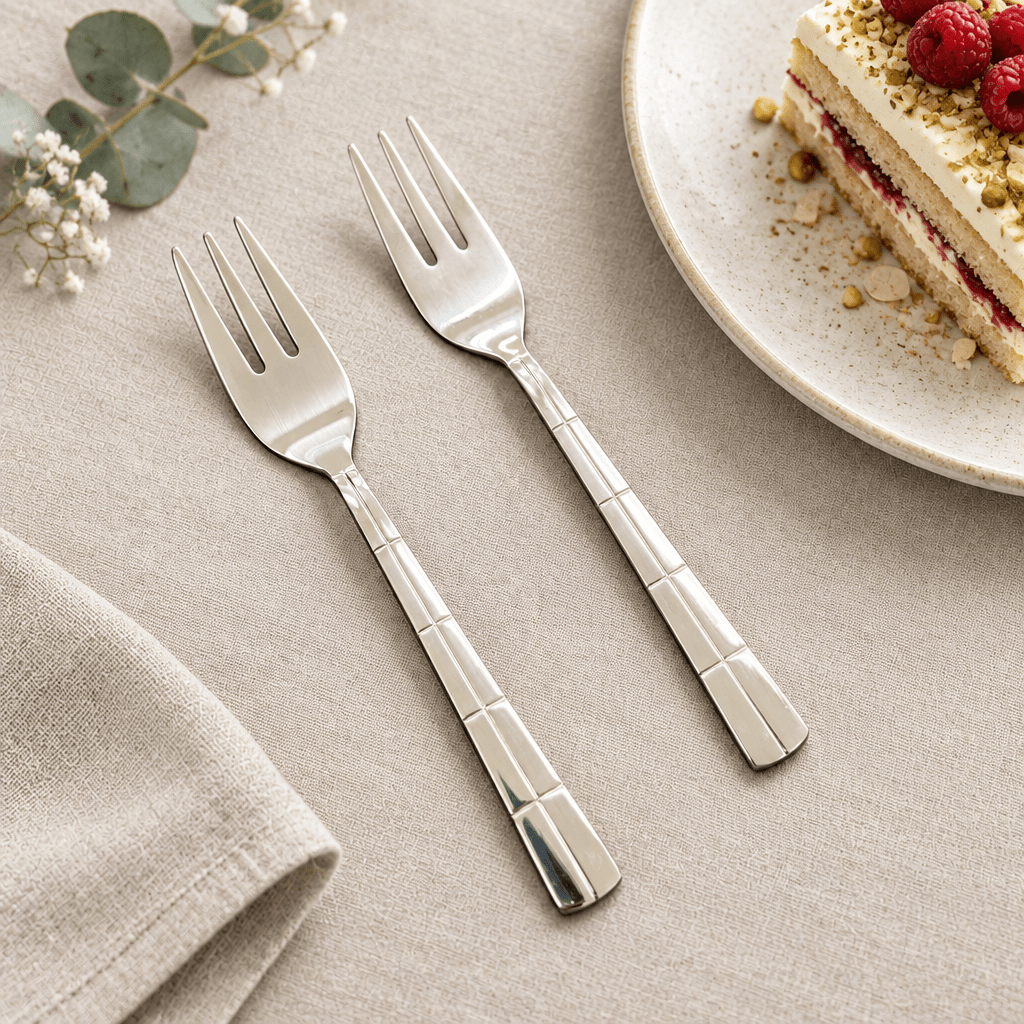 Akkaya - Dessert Gaffelsæt - 6 stk. | 14 cm | Mønstret - Løven Home