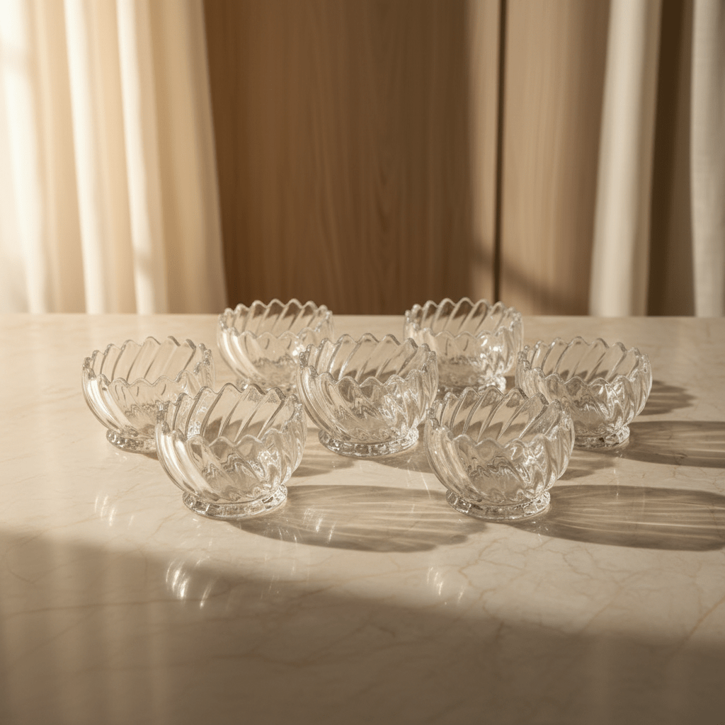 Akkaya glas dessert - og snackskålesæt 6 stk. - 150 ml - Løven Home
