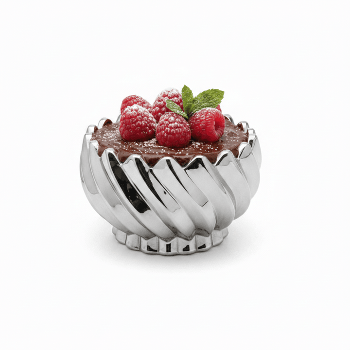 Akkaya glas dessert - og snackskålesæt 6 stk. - 250 ml - sølvfinish - Løven Home