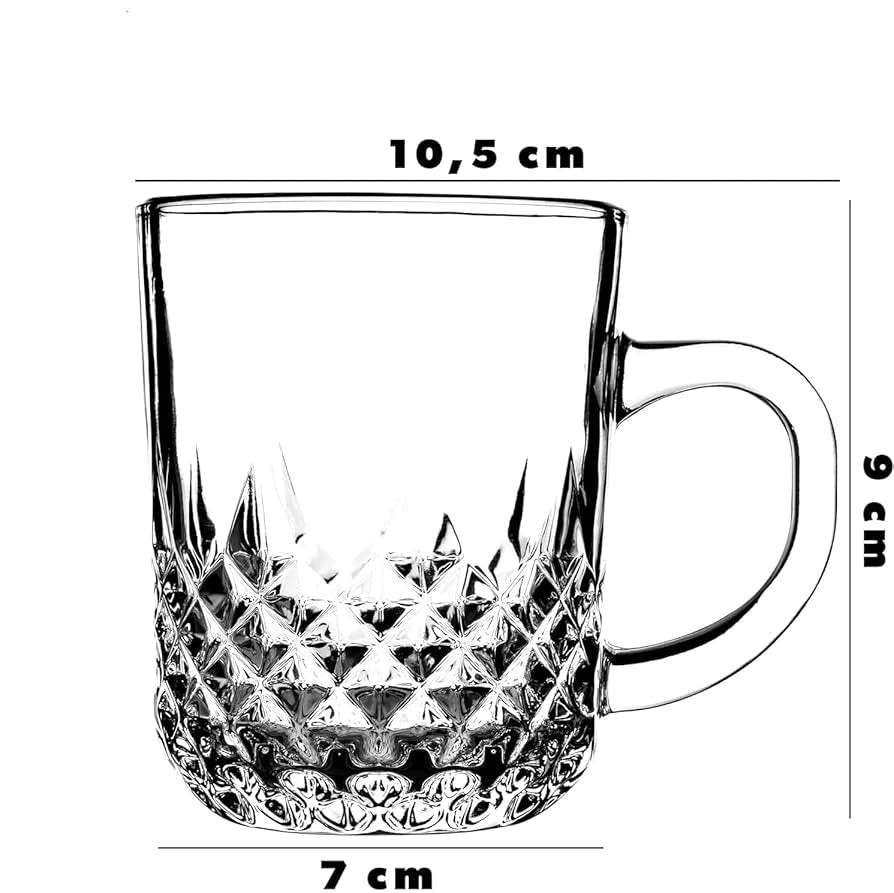 Akkaya glaskrus m/hank 6 stk. - 220 ml - Cevher - Løven Home