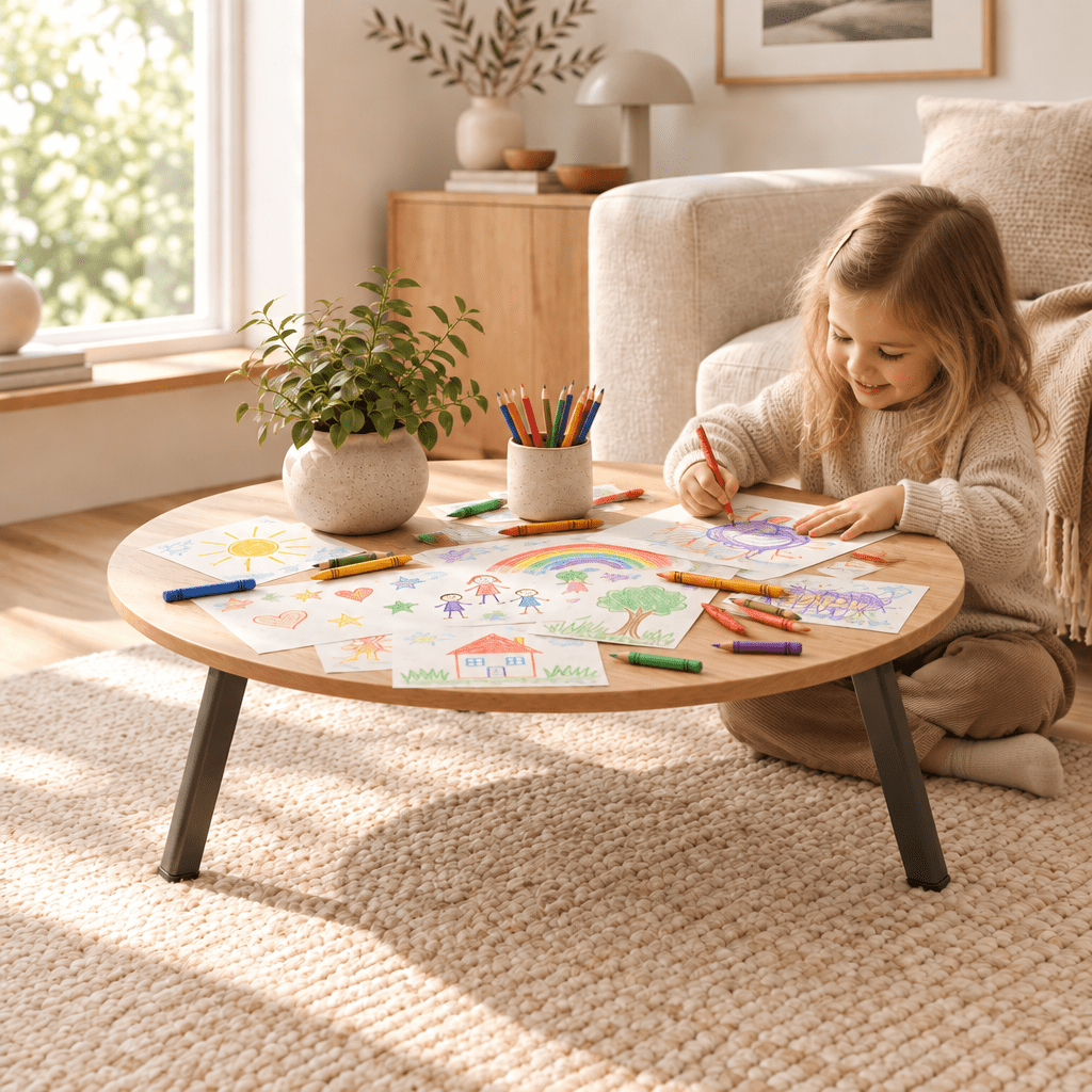 Akkaya - Gulvbord (Sofra) - 90 cm | Bøg | Rund - Løven Home