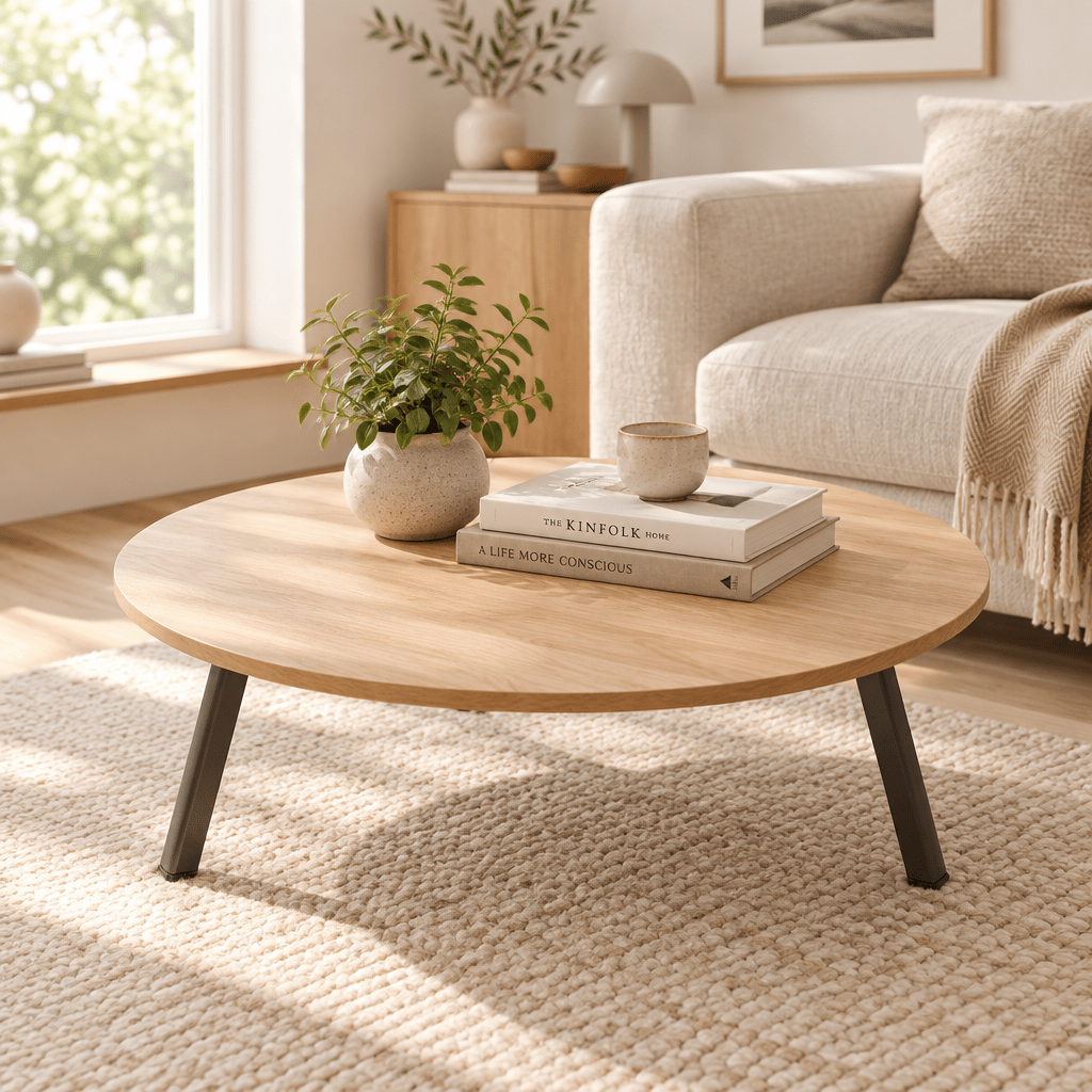 Akkaya - Gulvbord (Sofra) - 90 cm | Bøg | Rund - Løven Home