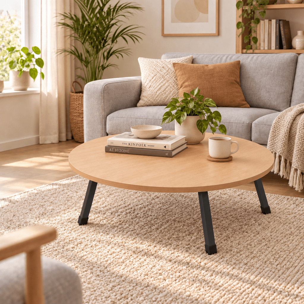 Akkaya - Gulvbord (Sofra) - Ø60 cm | Bøg | Rund - Løven Home