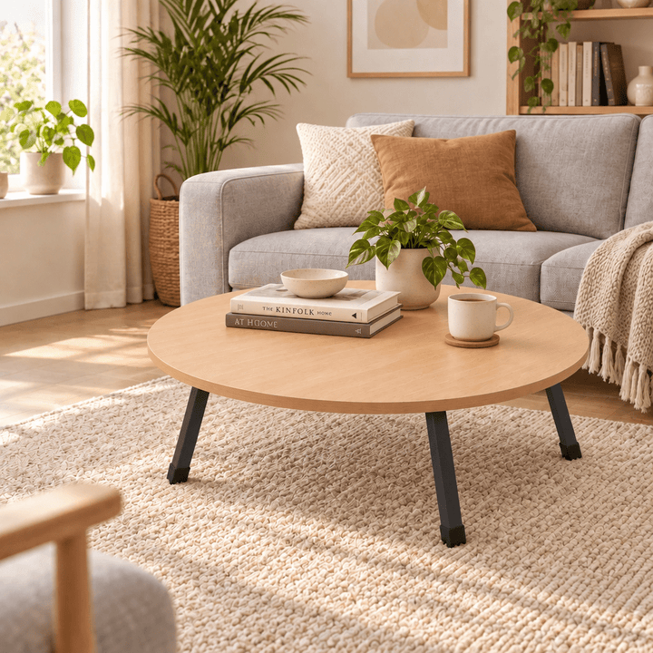 Akkaya - Gulvbord (Sofra) - Ø60 cm | Bøg | Rund - Løven Home