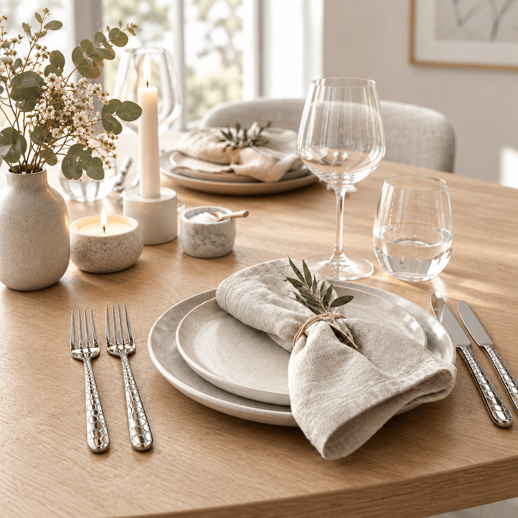 Akkaya - Middagsgafler - 2 Stk. | Rustfrit Stål | Hamret mønster - Løven Home