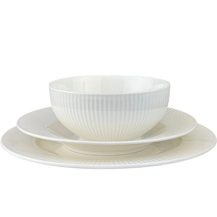 Akkaya Porcelænssæt 24 dele - 6 personer Hvid - Weisse Rose Anna - Løven Home