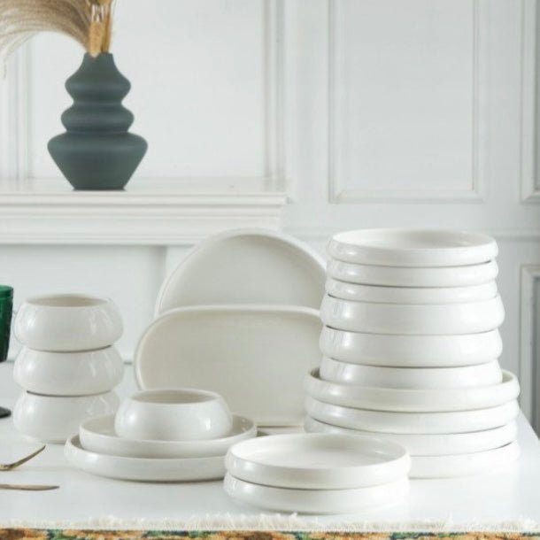 Akkaya Porcelænssæt 26 dele - 6 personer - Hvid - Weisse Rose Bone Bianco - Løven Home