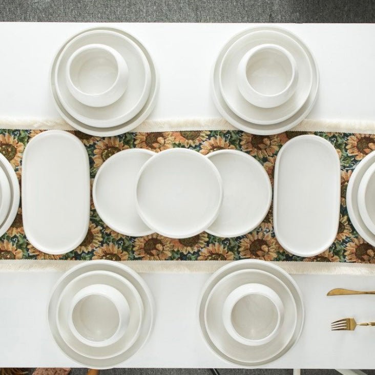 Akkaya Porcelænssæt 26 dele - 6 personer - Hvid - Weisse Rose Bone Bianco - Løven Home