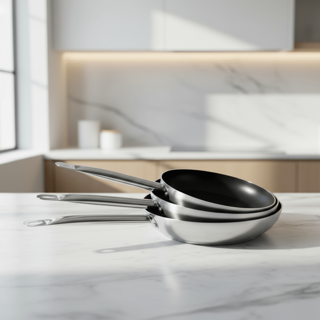 Akkaya Stegepande 28 cm – Non - Stick i Rustfrit Stål - Løven Home