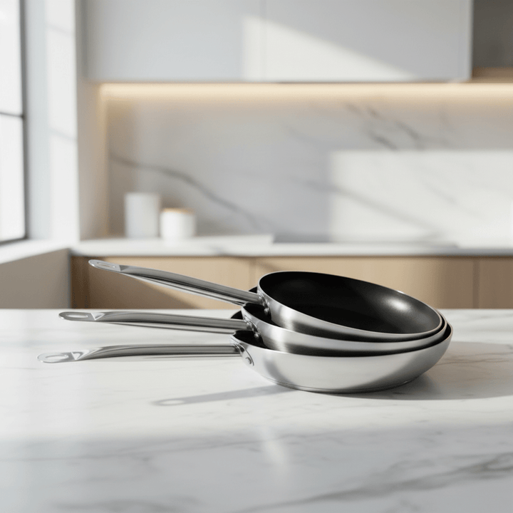 Akkaya Stegepande 28 cm – Non - Stick i Rustfrit Stål - Løven Home
