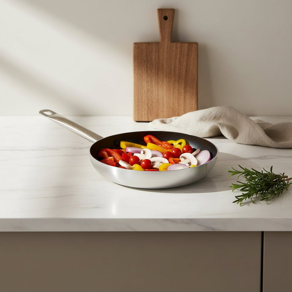 Akkaya Stegepande 28 cm – Non - Stick i Rustfrit Stål - Løven Home