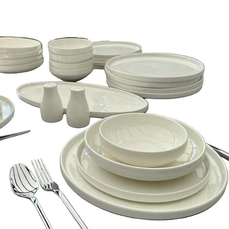 Alara Mira Hvid Porcelænssæt 28 dele - 6 personer - Løven Home