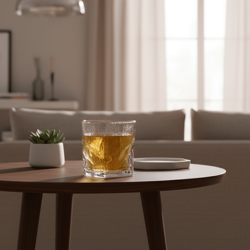 Almina Artic Snow Corta Glassæt 6 stk - 230 ml - Iset Tekstur - Løven Home