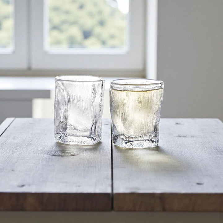 Almina Artic Snow Piccolo Glassæt 6 stk. - 60 ml - Iset Tekstur - Løven Home