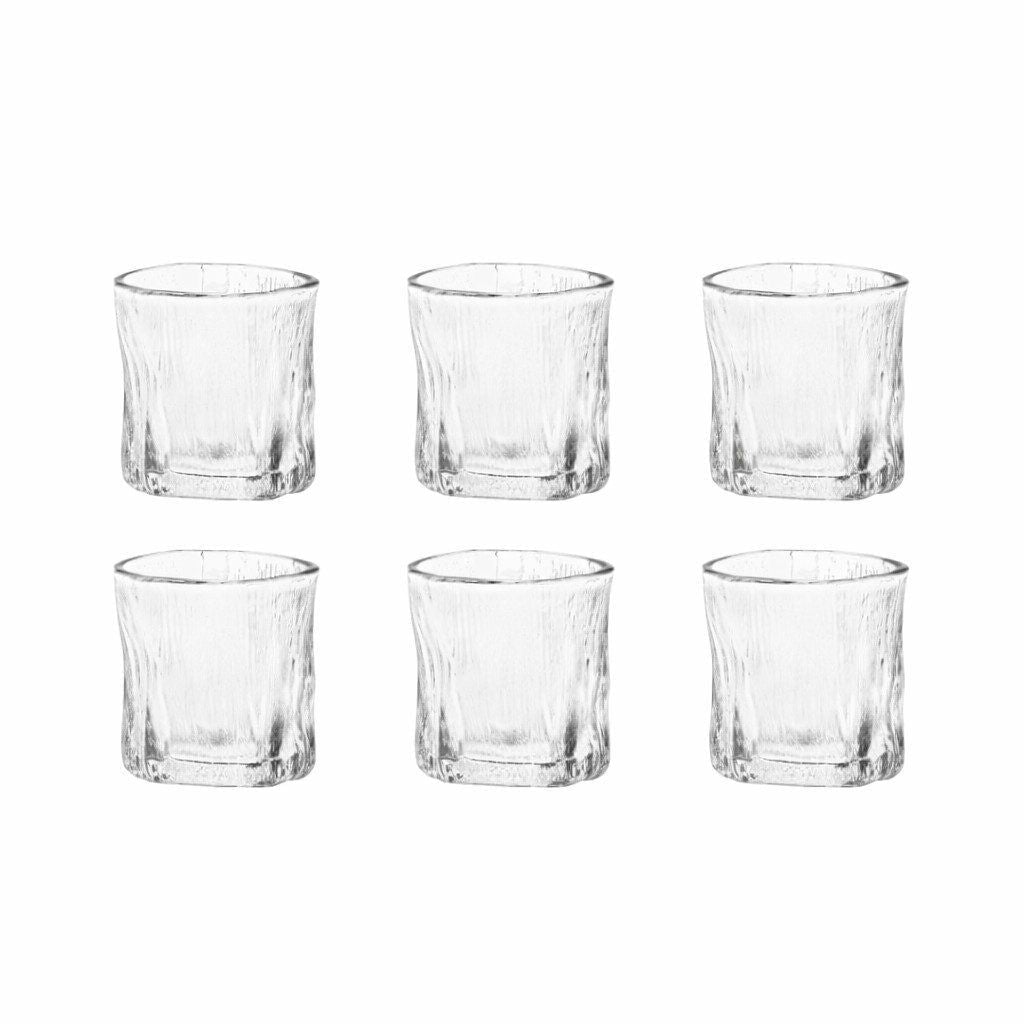 Almina Artic Snow Piccolo Glassæt 6 stk. - 60 ml - Iset Tekstur - Løven Home
