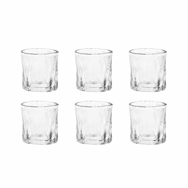 Almina Artic Snow Piccolo Glassæt 6 stk. - 60 ml - Iset Tekstur - Løven Home