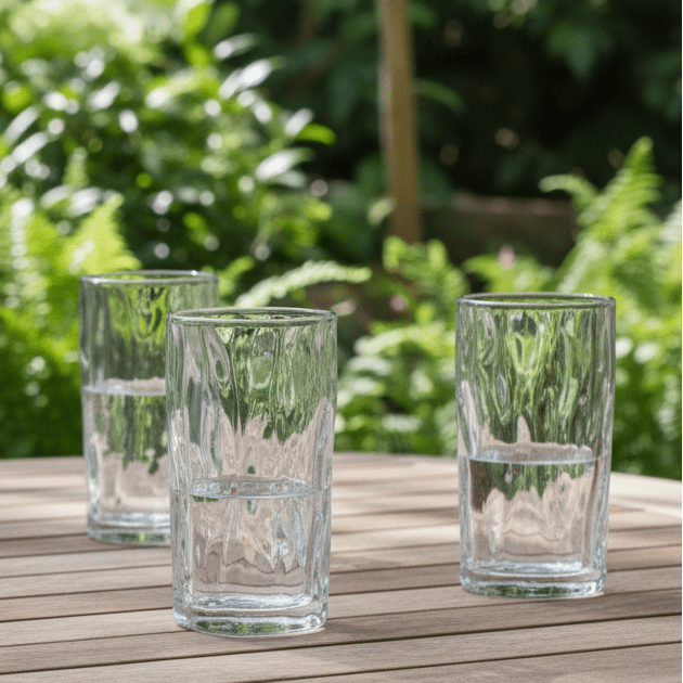 Almina Artic Vidro Grande Drikkeglas 6 stk - 270 ml - Bølget overflade - Løven Home
