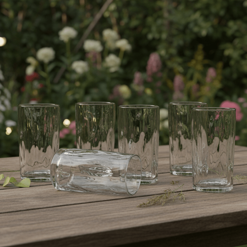 Almina Artic Vidro Grande Drikkeglas 6 stk - 270 ml - Bølget overflade - Løven Home