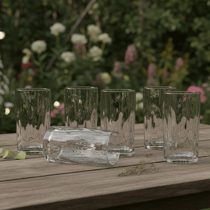 Almina Artic Vidro Grande Drikkeglas 6 stk - 270 ml - Bølget overflade - Løven Home