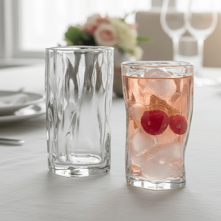 Almina Artic Vidro Grande Drikkeglas 6 stk - 270 ml - Bølget overflade - Løven Home