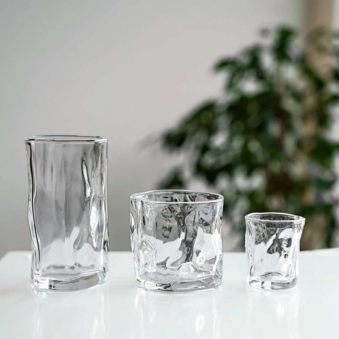 Almina Artic Vidro Piccolo Glassæt 6 stk. - 60 ml - Bølget Overflade - Løven Home