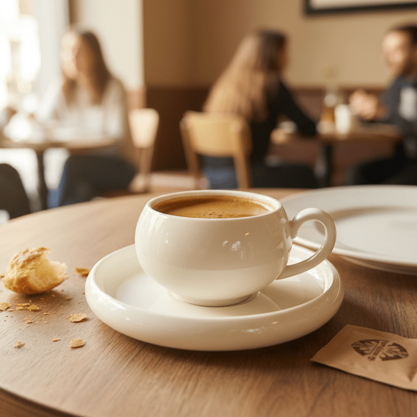 Almina Belicia Porcelæn Espresso Kaffekopper Sæt - 12 Dele - 6 Pers. - 120 ml - Løven Home