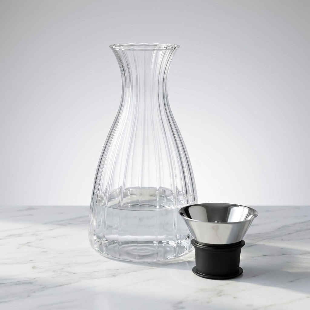 Almina - Borosilikat glaskaraffel m/låg – 1,8 liter | Riflet - Løven Home