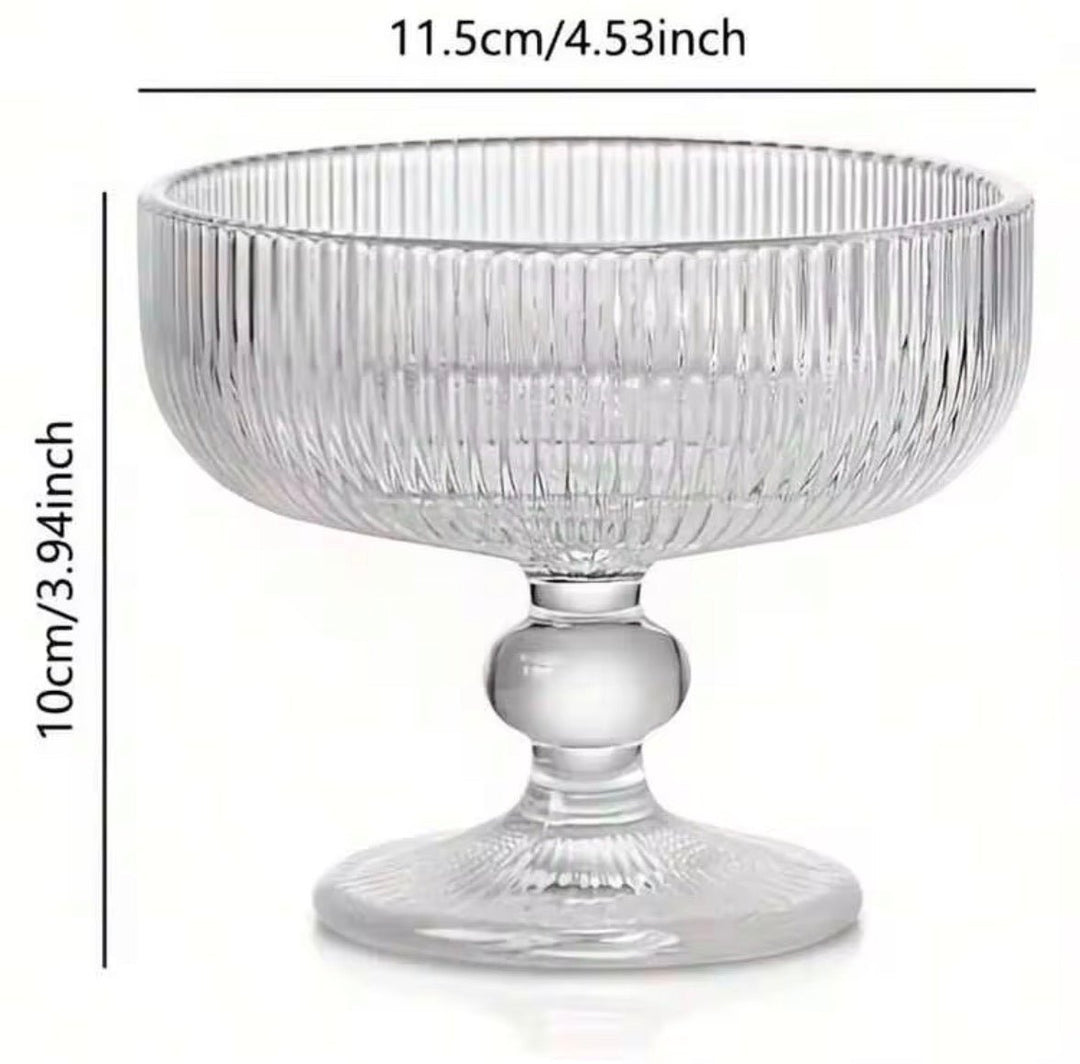 Almina Dessertskål med Rillet Design - Løven Home