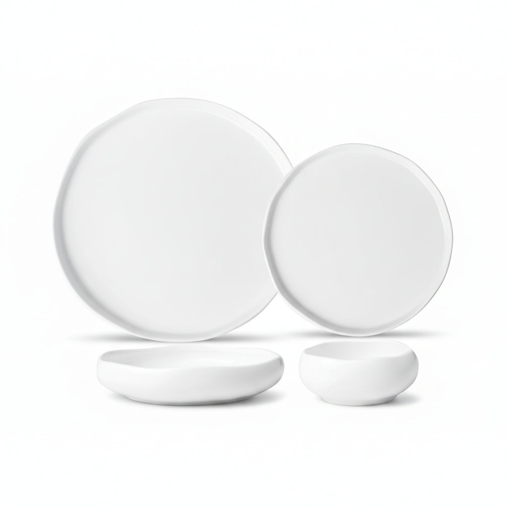 Almina Diva Porcelæn Spisestel – 24 dele - 6 Personer - Løven Home