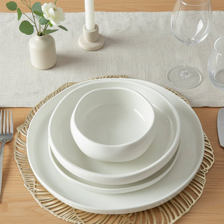 Almina Diva Porcelæn Spisestel – 24 dele - 6 Personer - Løven Home