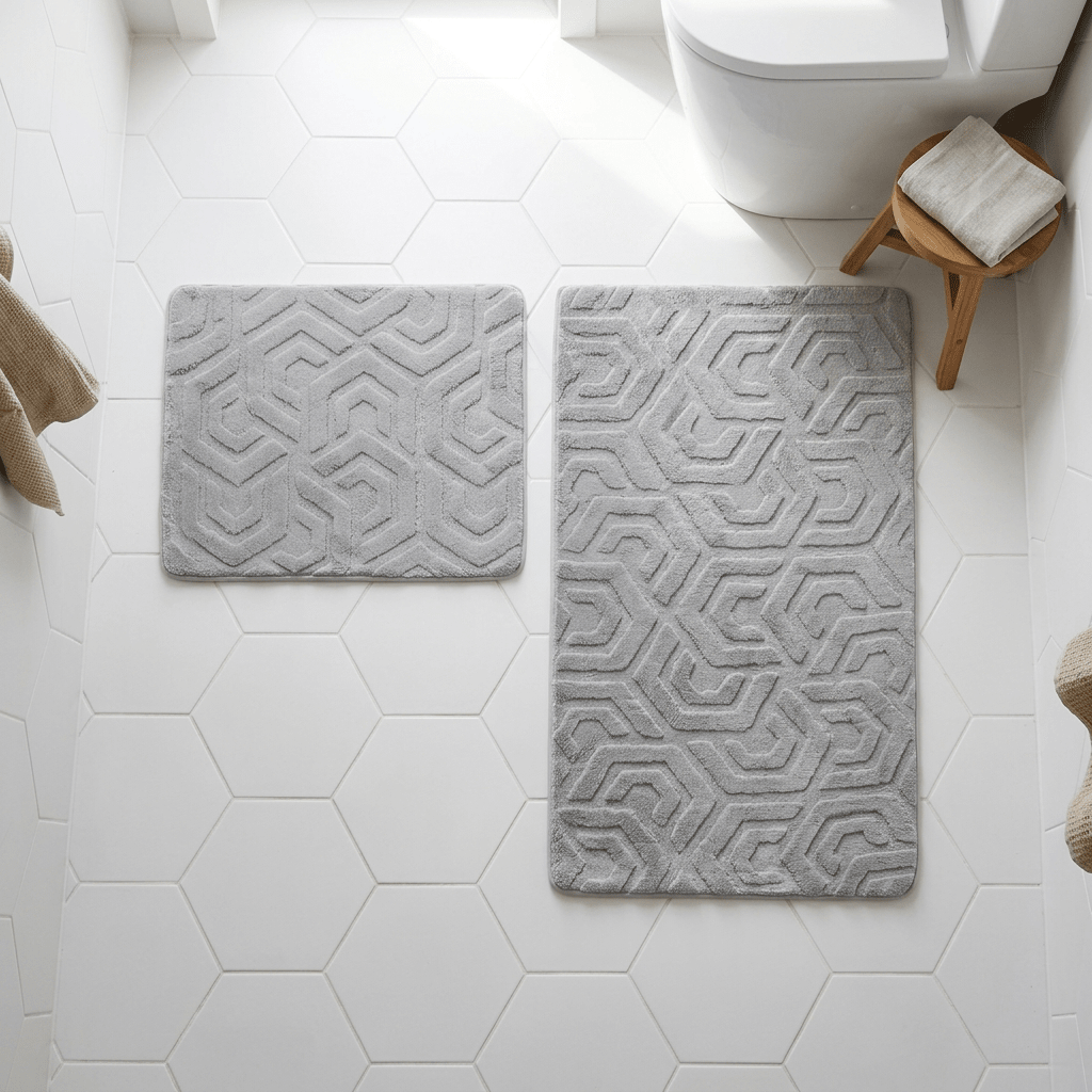 Almina Elegance - Toilet & Bademåttesæt - 2 dele | Grå - Løven Home
