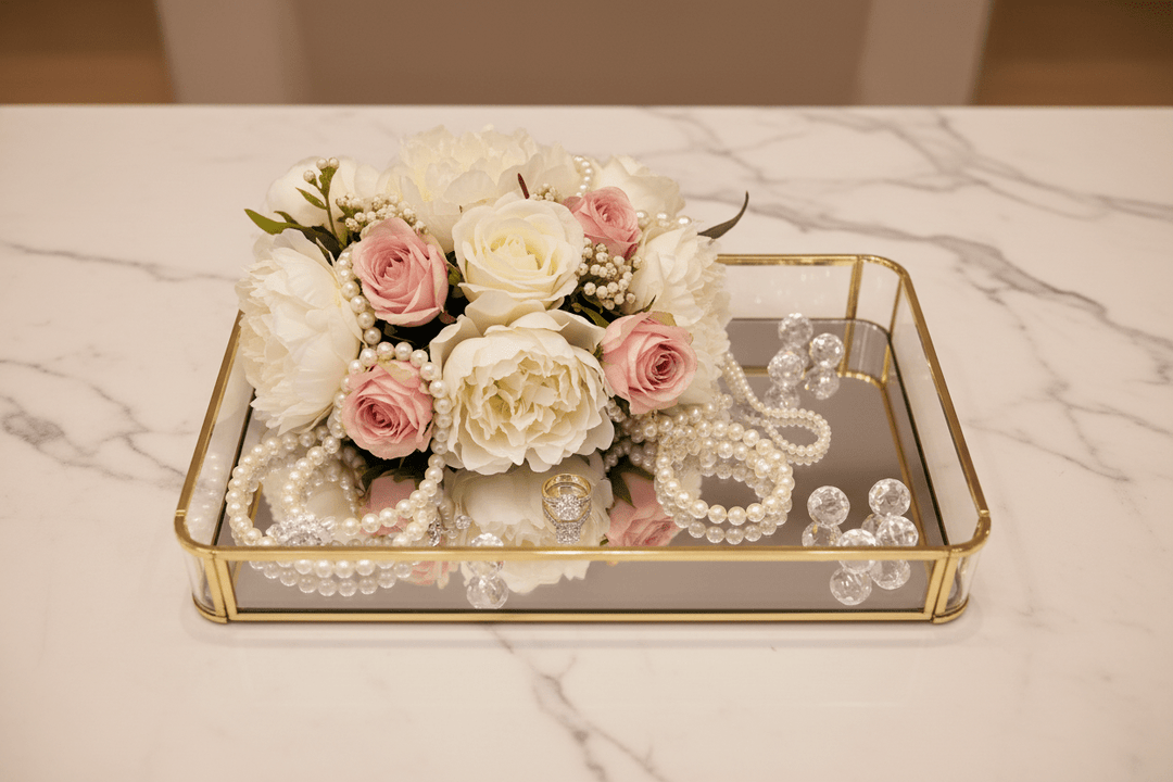 Almina elegant - Smukke guldfad - 30 x 40 cm - Løven Home