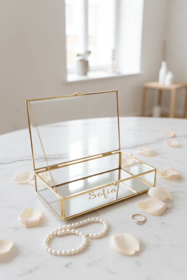 Almina Elegant - Smykke ￼ bakke guld-30x20 - Løven Home