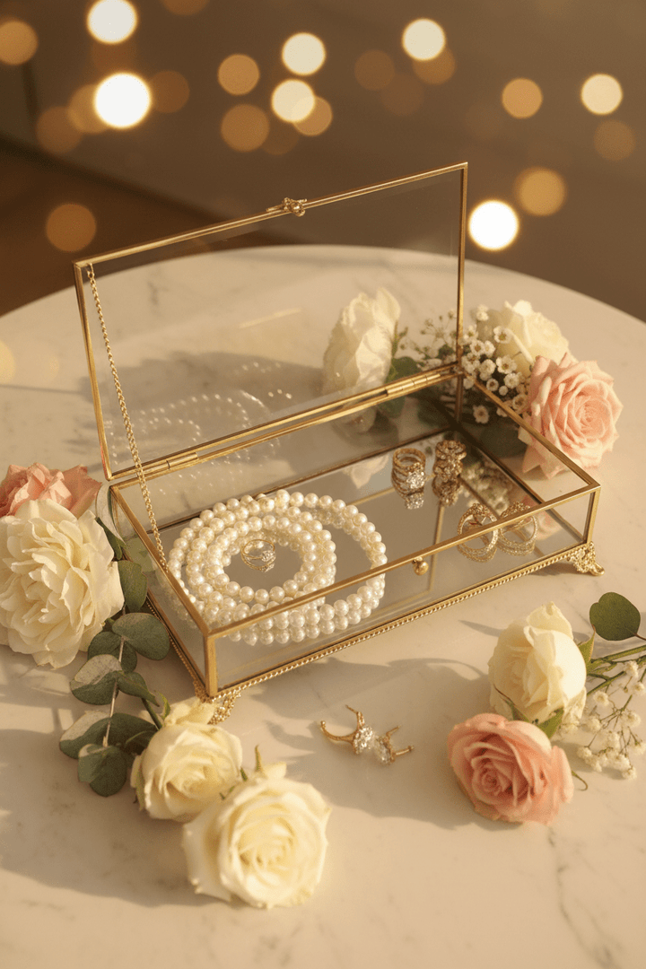 Almina Elegant - Smykke ￼ bakke guld-30x20 - Løven Home