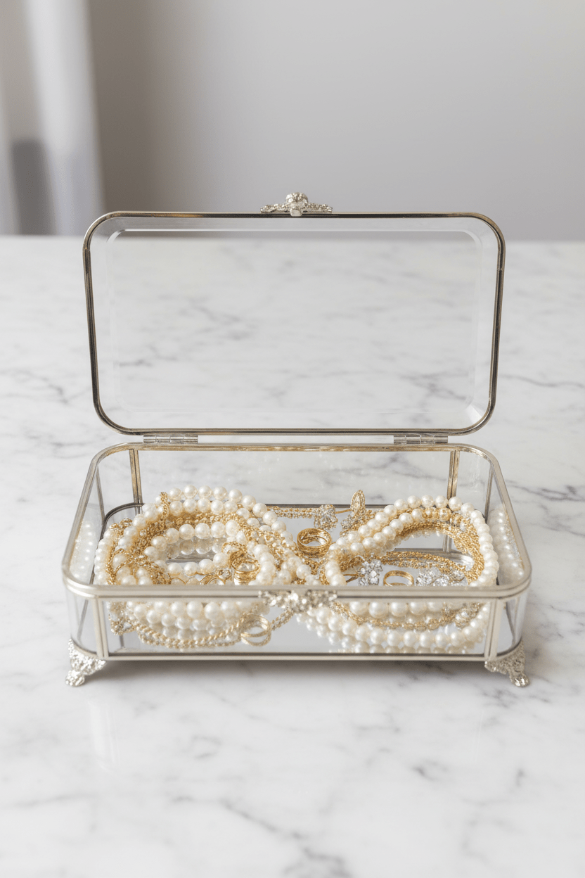 Almina elegant -Smykke sølv bakke -25 x 35 cm - Løven Home