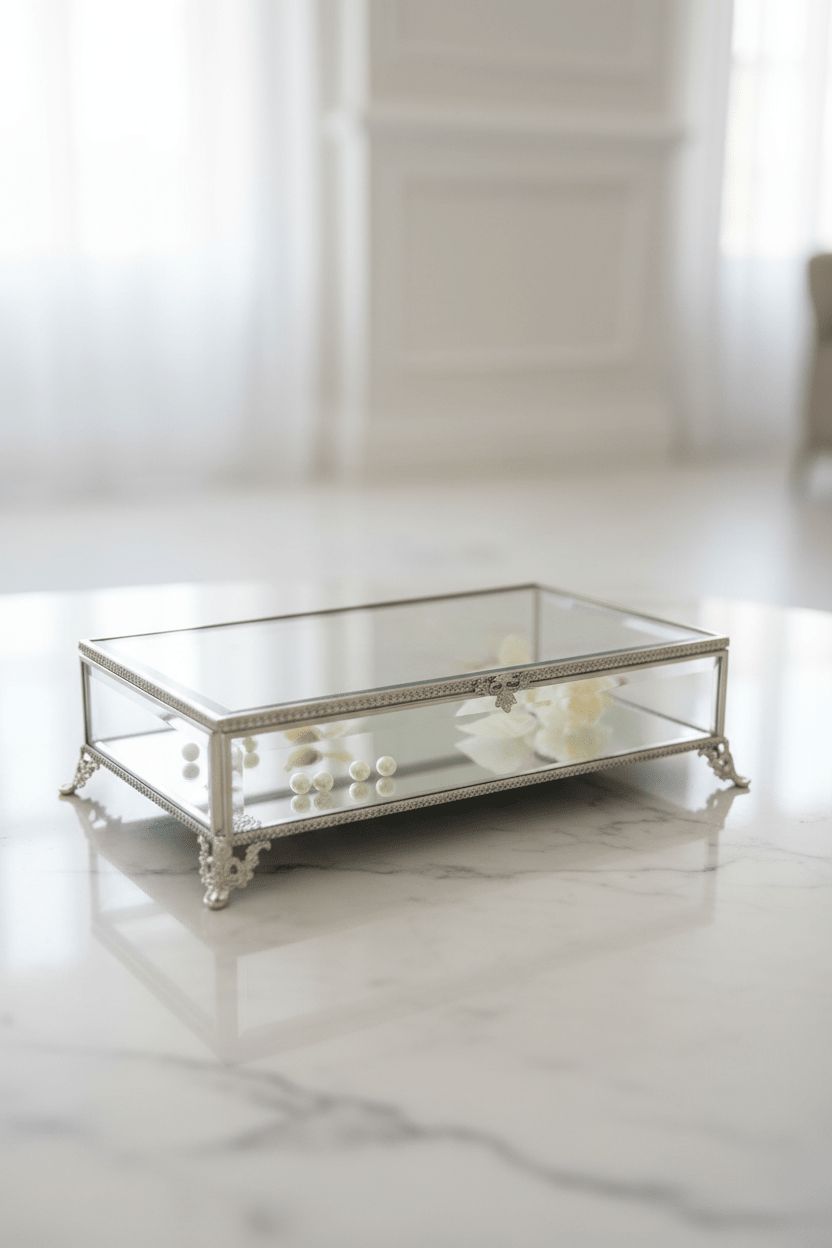 Almina elegant- Smykke sølv bakke -30 x 20 cm - Løven Home