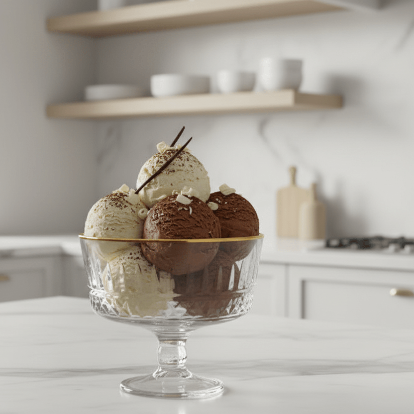 Almina Elisa Golden Dessertskål På Fod 6 stk. - 240 ml - Løven Home