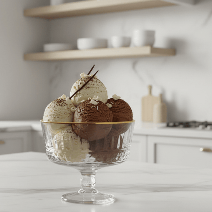 Almina Elisa Golden Dessertskål På Fod 6 stk. - 240 ml - Løven Home