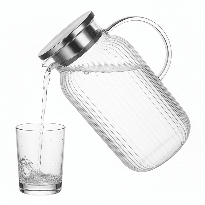 Almina Freya Drypfri Glaskaraffel m/Låg 1800 ml - Løven Home