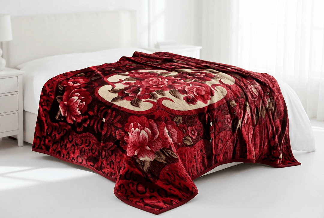 ALMINA Germany – Sengetæppe Blomstermønstre - 160 × 220 cm - Løven Home