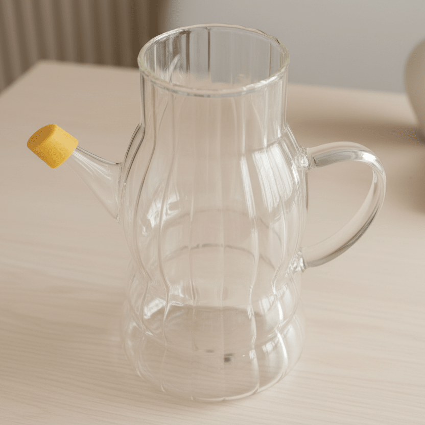 Almina Glas Olie - eller Eddikekande m/Aluminiumlåg 600 ml - Løven Home