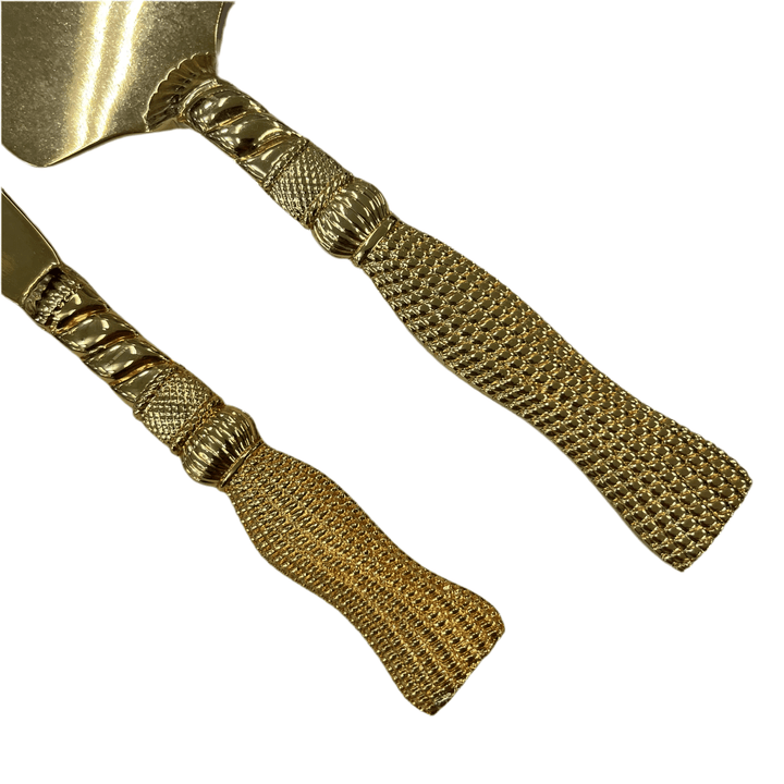 Almina Kagekniv og - Spadesæt Guld - Løven Home