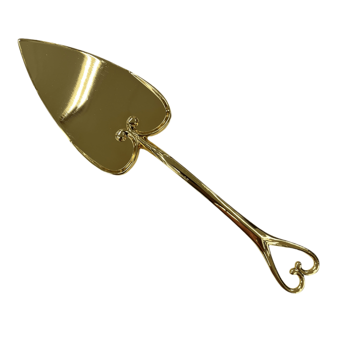 Almina Kagekniv og - Spadesæt Guld m/Hjerte motiv - Løven Home